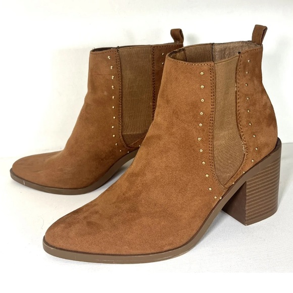 Primark Boots Women’s 7 Beige Ankle Wide Fit Chelsea Extra Comfort Heel - Picture 4 of 11